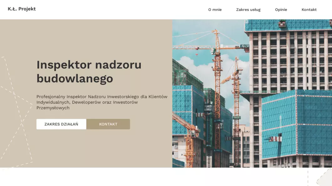 Inspektor nadzoru budowlanego Poznań K.Ł. PROJEKT - zrzut ekranu
