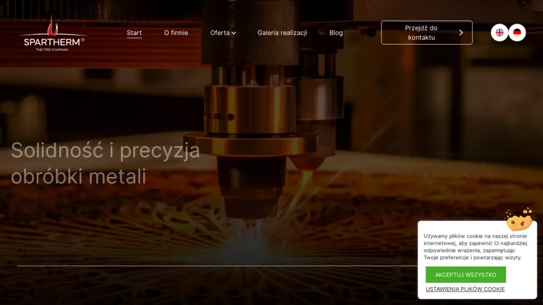 Obróbka metali Spartherm - zrzut ekranu