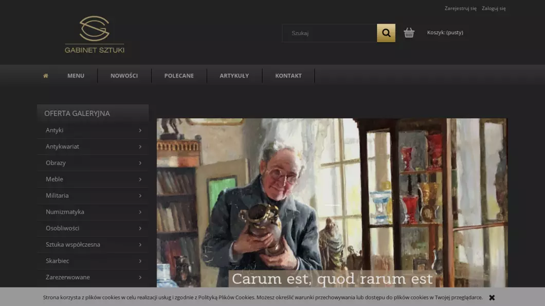 Gabinet Sztuki - zrzut ekranu