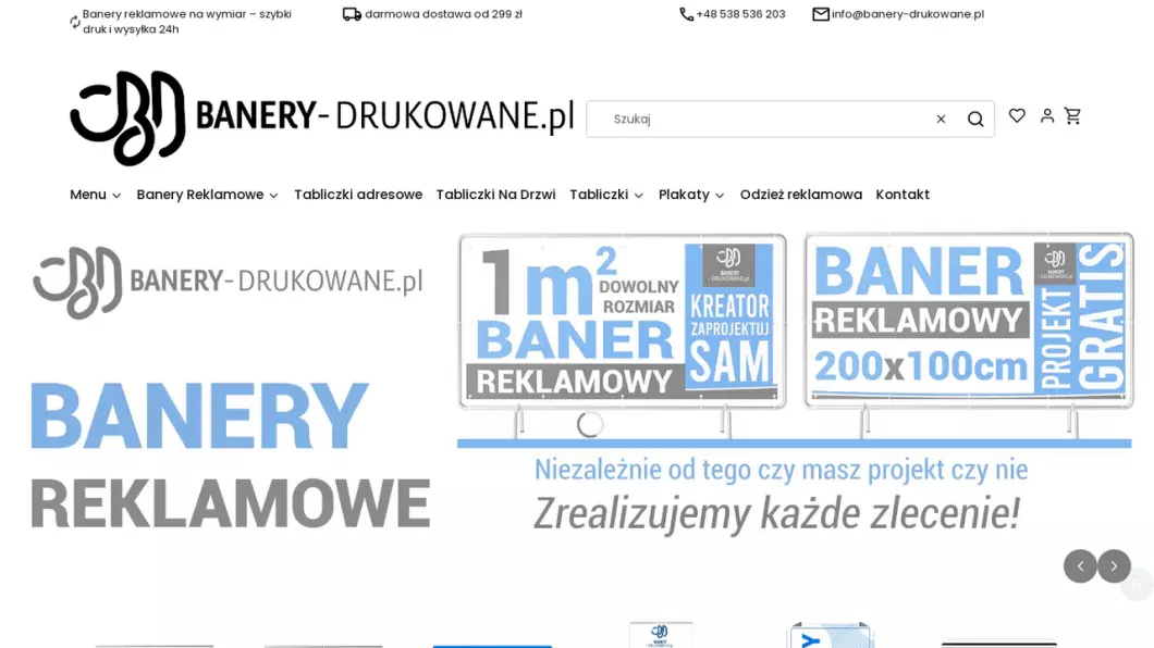 Banery Drukowane - zrzut ekranu