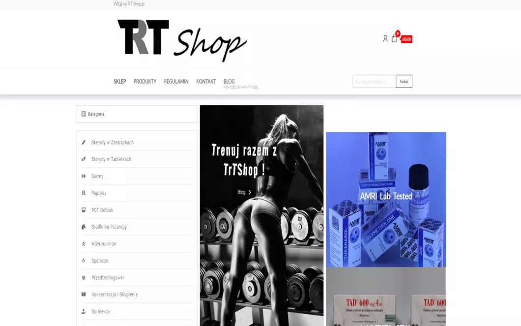 TRT Shop - zrzut ekranu