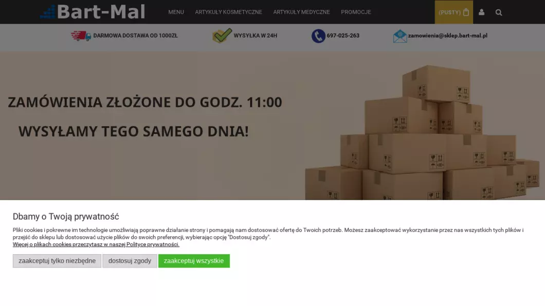 Artykuły medyczne, higieniczne | Sklep internetowy Bart-Mal - zrzut ekranu