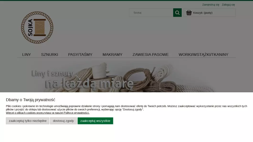 Producent lin i sznurków | sojka.sklep.pl - zrzut ekranu