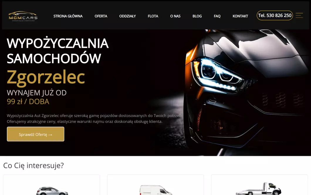 MGMcars Wypożyczalnia samochodów Zgorzelec - zrzut ekranu