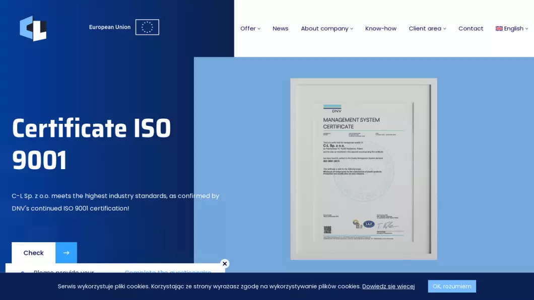Materials for composite production - C-L - zrzut ekranu