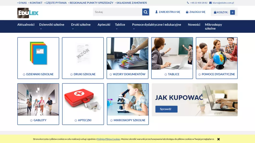 Druki, dokumentacje szkolne | Wydawnictwo internetowe Edulex - zrzut ekranu