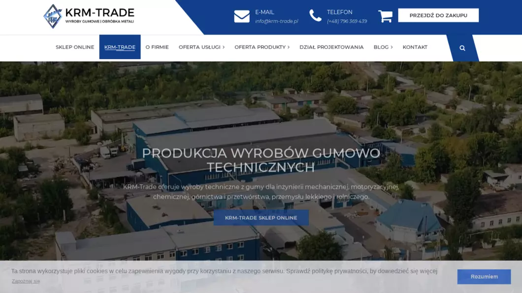 Wyroby gumowe - krm-trade.pl - zrzut ekranu
