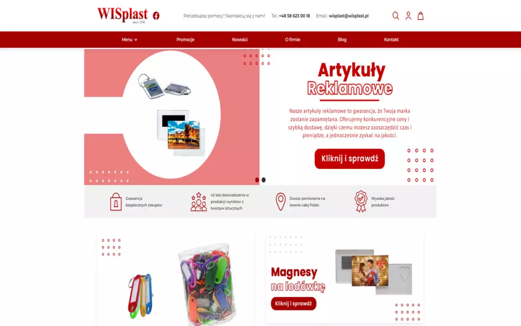 Breloki na zamówienie - WISplast - zrzut ekranu