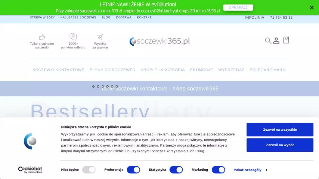 Soczewki kontaktowe - SOCZEWKI365.PL - zrzut ekranu