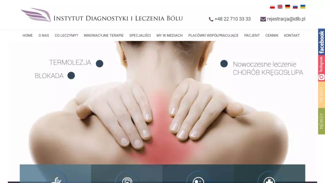 Lecenie bólu głowy | Instytut Diagnostyki i Leczenia Bólu - zrzut ekranu